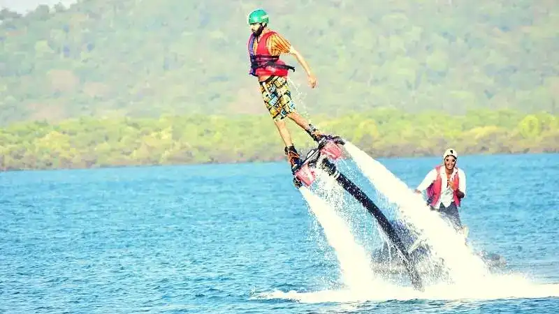 Flyboarding on the Chapora River by Atlantis Water Sport