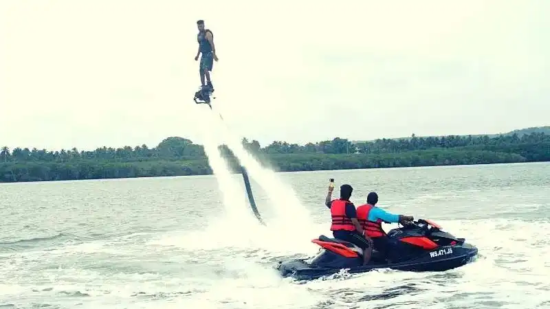 Flyboarding on the Chapora River by Atlantis Water Sport